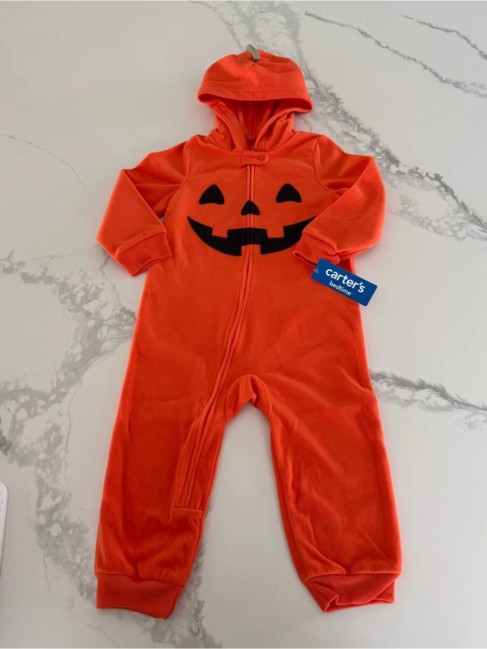 Halloween Kids’ Pumpkin Hooded One Piece Pajamas or Costume 2T